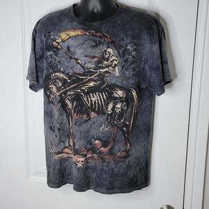 VTG 2005 Mens Size Lg Grim Reaper Horse Skeleton Warrior Abrar Ajmal Art T-Shirt